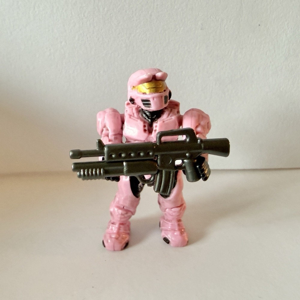 HALO Mega Blocks UNSC Pink Spartan Mark IV Mini Figure 97520 Tribute